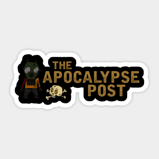 The Apocalypse Post w/ ApocaBob (Light) Sticker by The Apocalypse (Out)Post